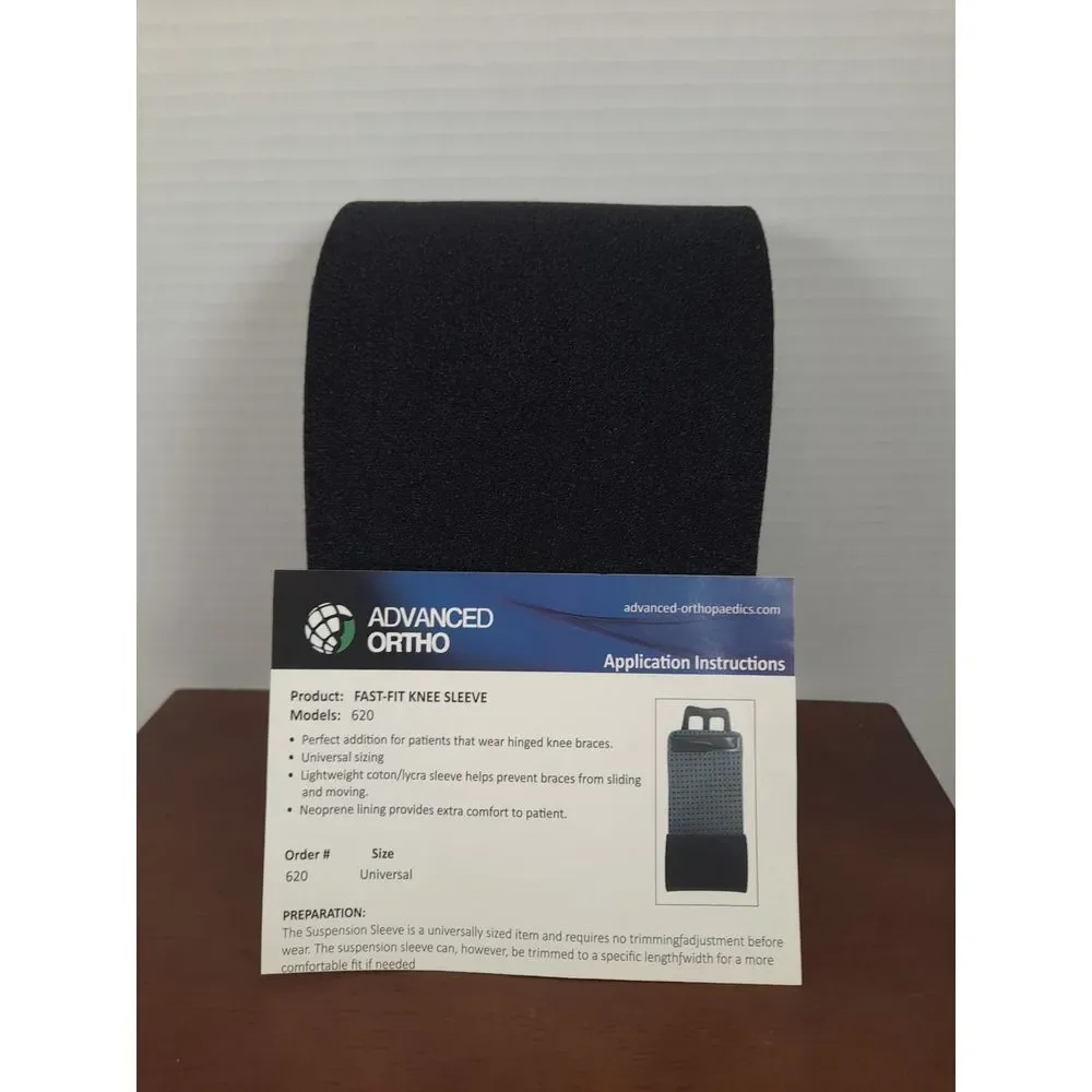Advanced Ortho Fast Fit Suspension Sleeve Knee Brace Universal Black 620